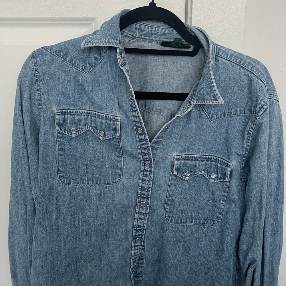 Ralph Lauren Blue Denim Button Down Shirt